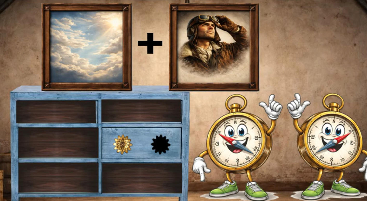 8b Airfield Mystery - Find Monoplane Pilot game card