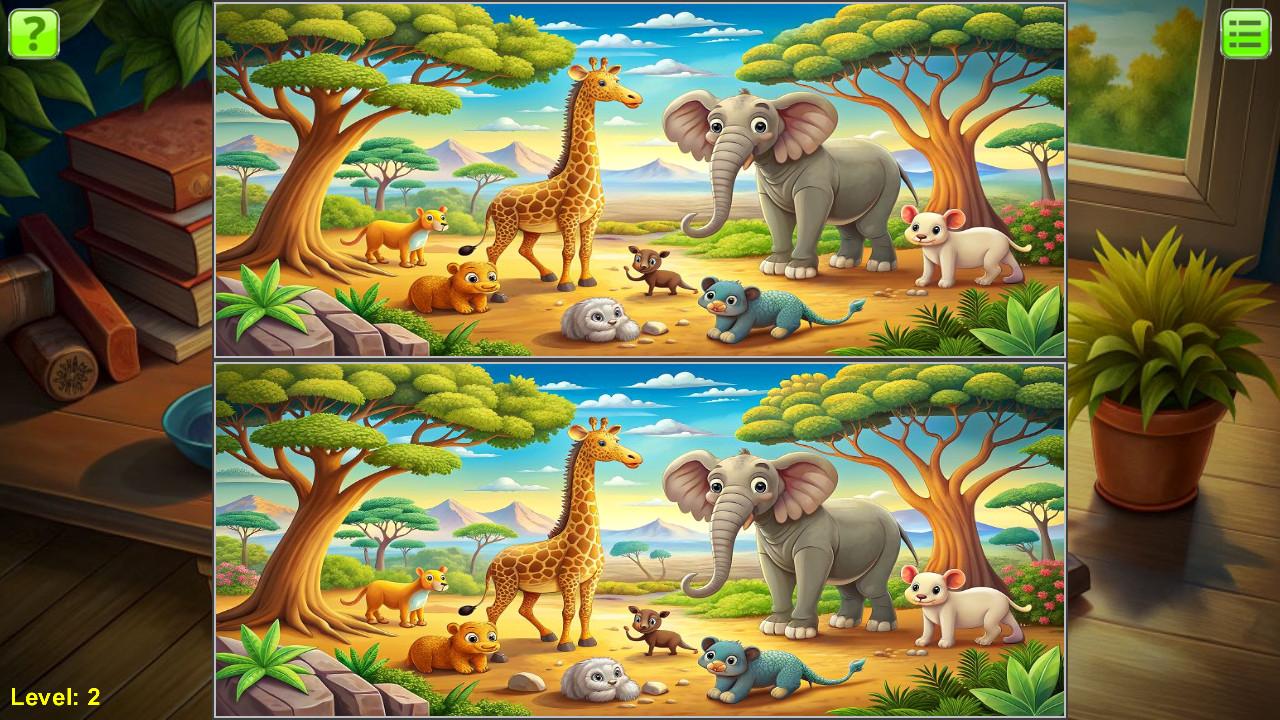 別のイラストでも人物と背景を分けて、同じ位置を比較します。