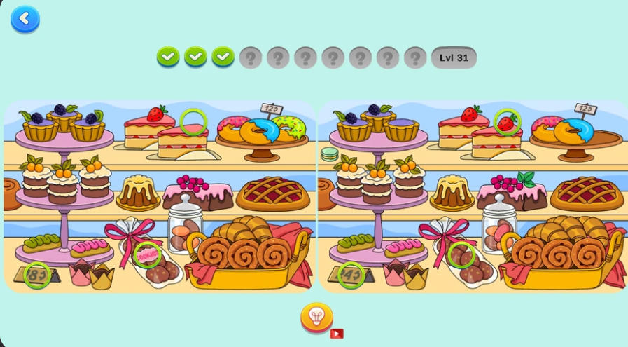 Find the Difference Mr Holmes colorful bakery comparison level