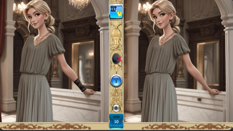 Find the Differences Beauties blonde glamour portrait level