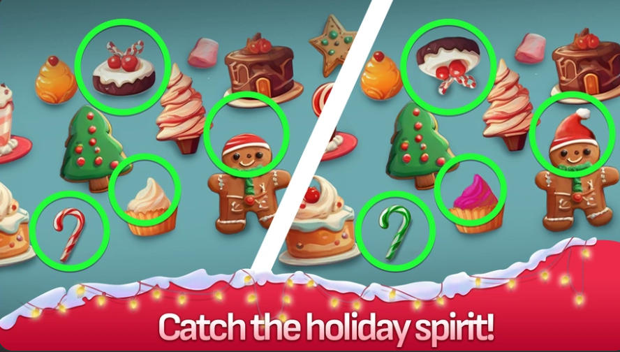 Find the Differences Winter Tale holiday sweets comparison