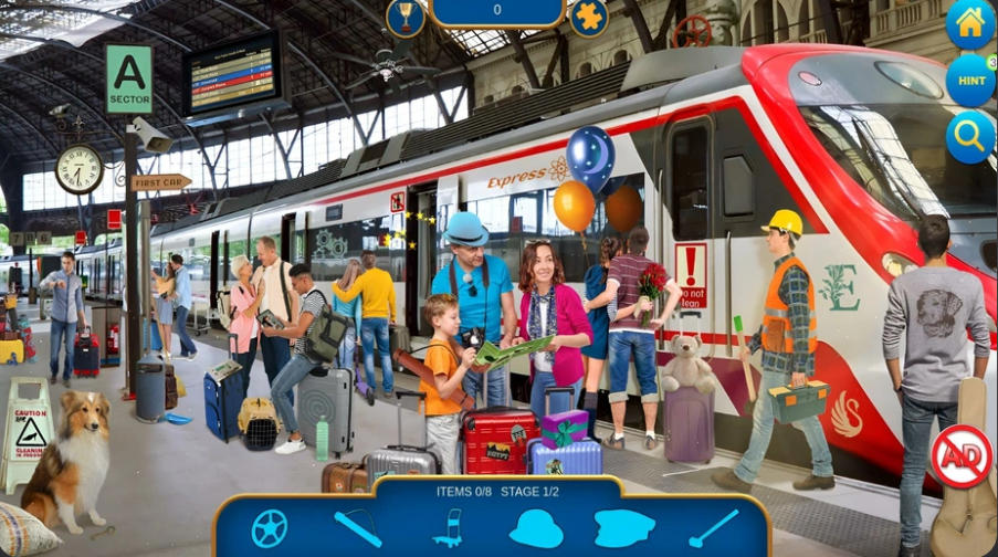 Hidden Object Collection 2 hidden item level at a railway station