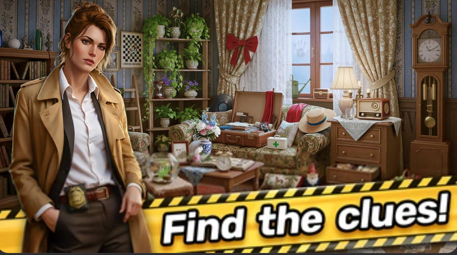 Hidden Object Detective Story clue search scene