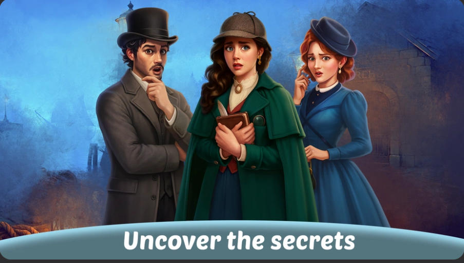 Hidden Object: Emily's Case mystery characters in Victorian London