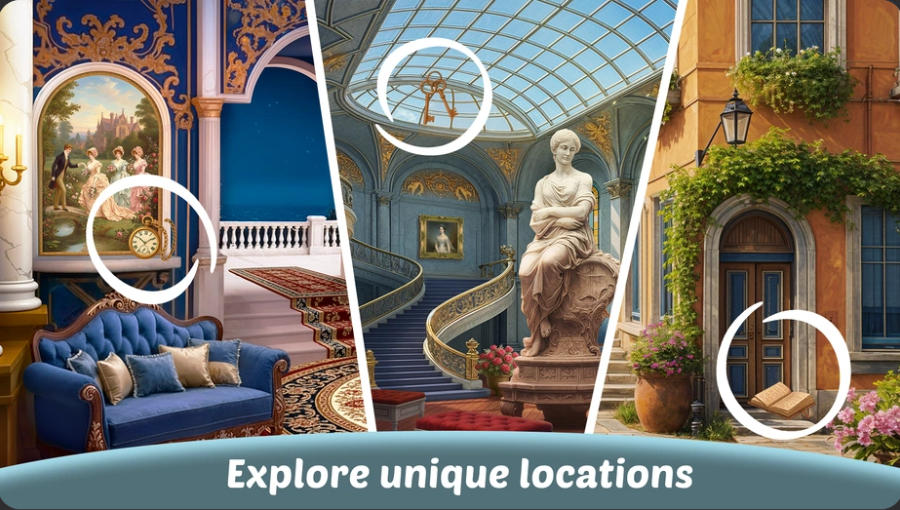 Hidden Object: Emily's Case detailed investigation locations