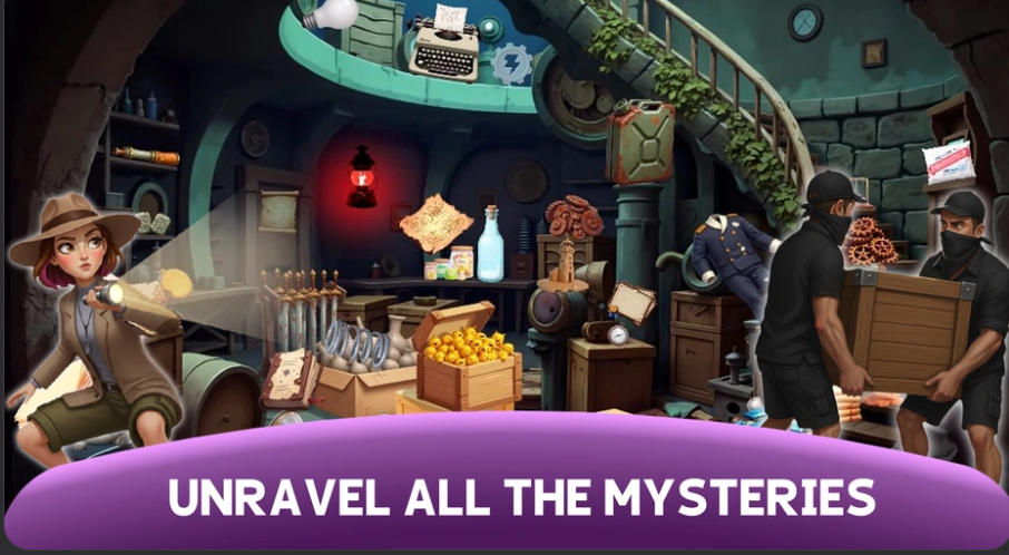 Sophia investigating smugglers in Hidden Objects: Find the Treasure