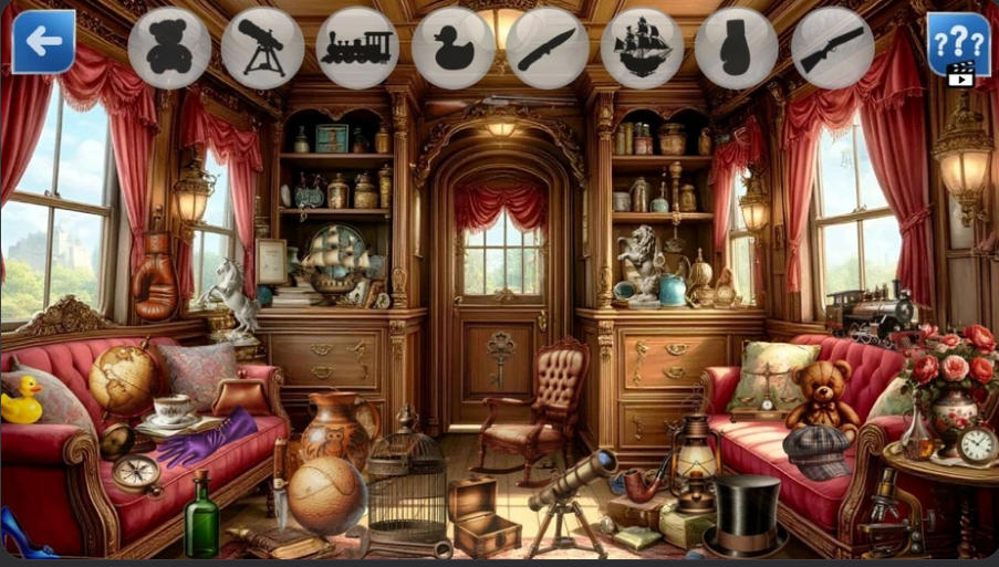 Hidden Object Miss Holmes and her Cat pirate ship search