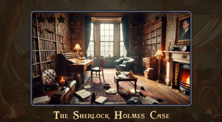 Hidden Object: Sherlock Holmes case scene in a Victorian study