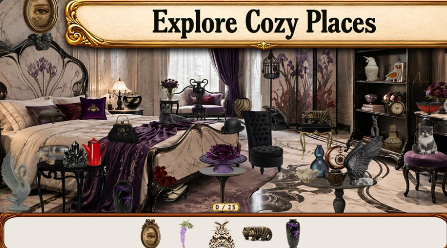 Hidden Objects: Age of Elegance search-and-find bedroom