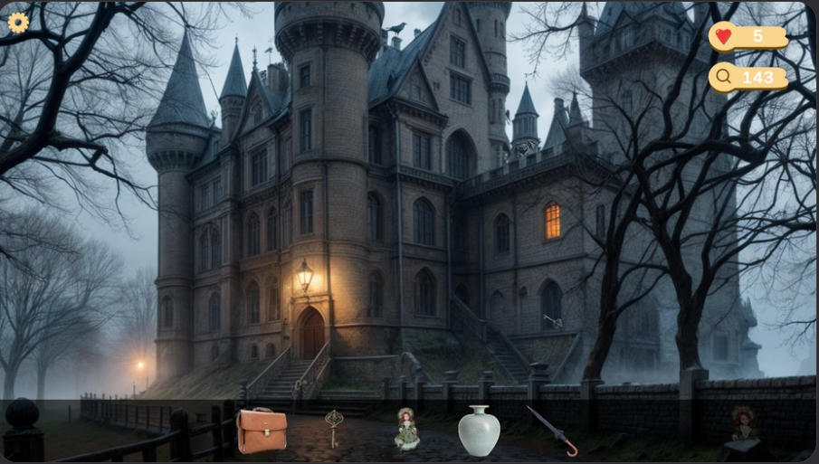 Hidden Object Bloodline Legacy misty gothic castle exterior