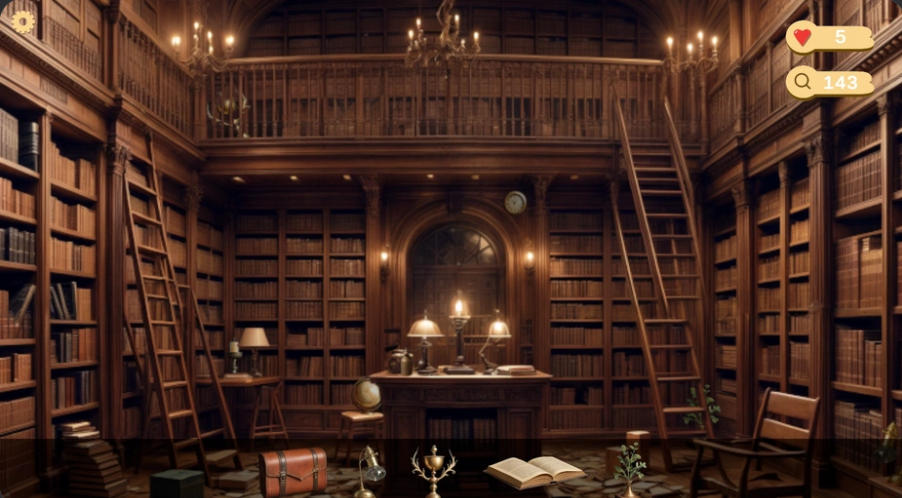 Hidden Object Bloodline Legacy candlelit castle library