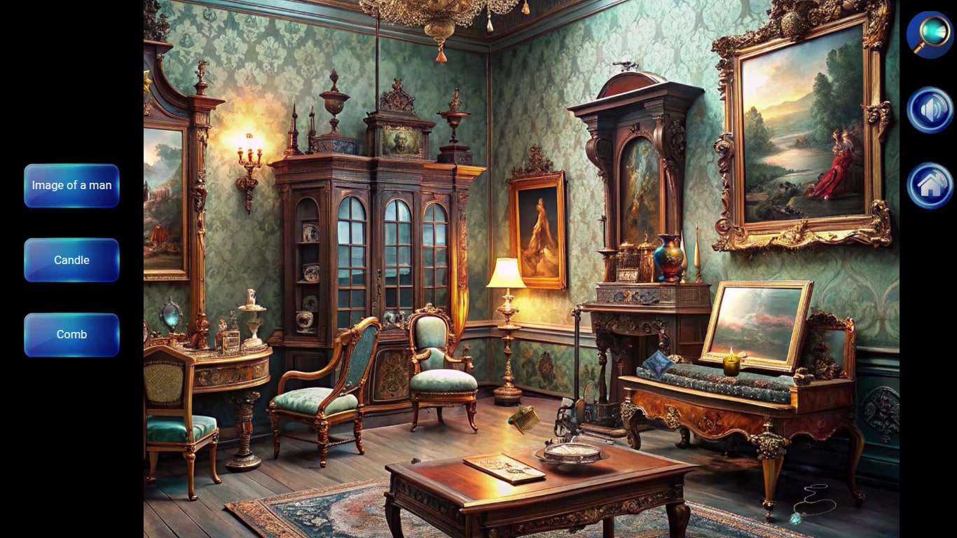 Hidden Objects Castle magical room scene