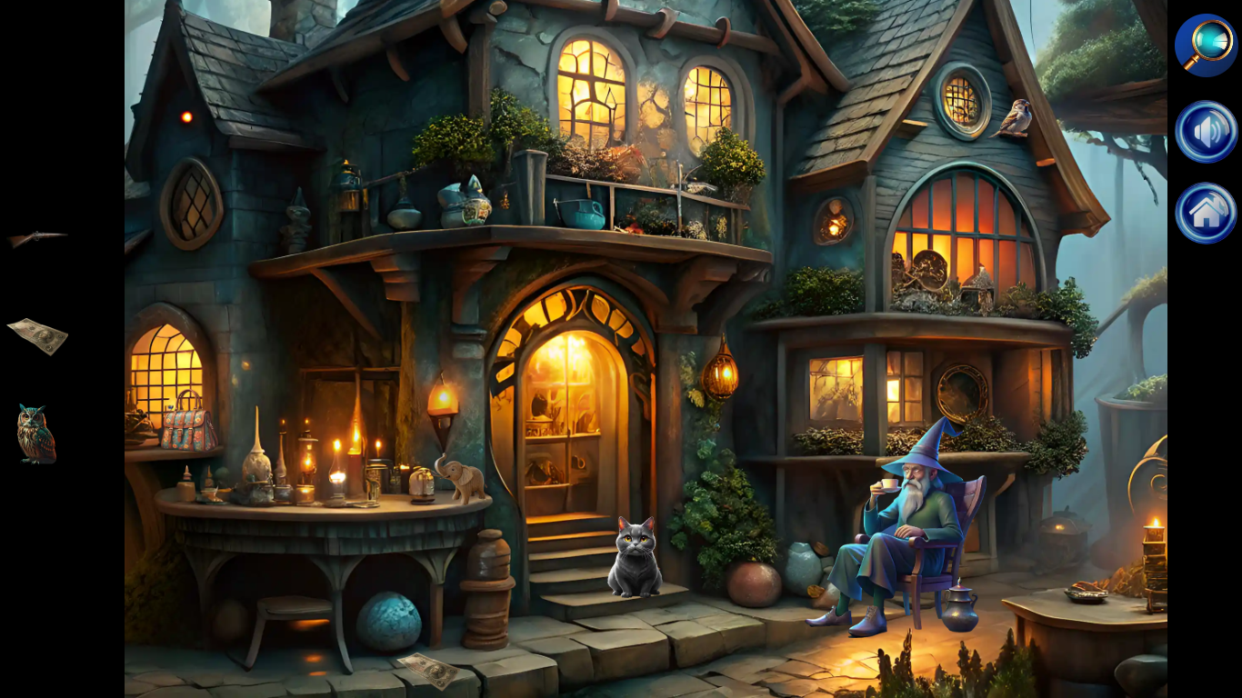 Hidden Objects England timber-framed village street with lanterns and hanging baskets