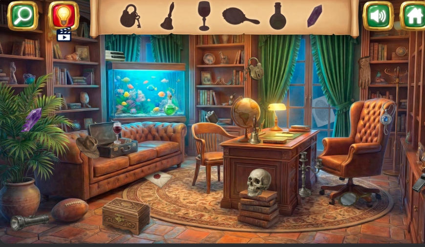 Hidden Objects Family Manor room search scene