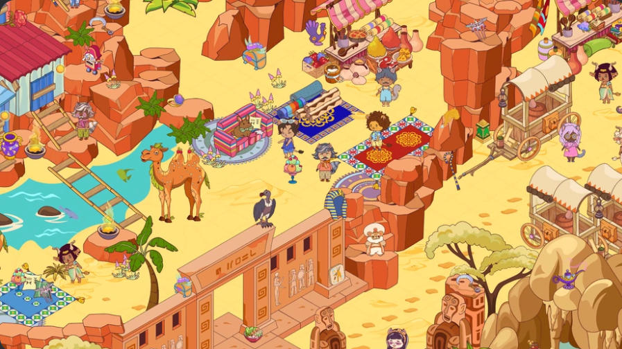 Hidden Objects Find Objects in the Village desert market map