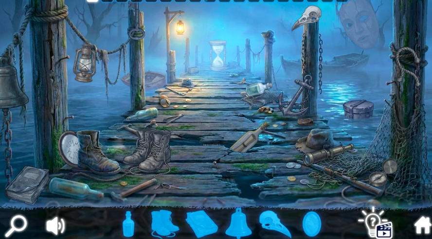 Hidden Objects Lost City foggy abandoned street scene