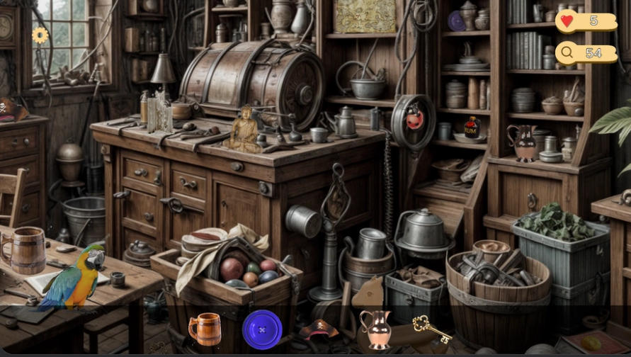 Hidden Objects Lost Island ancient ruins search scene