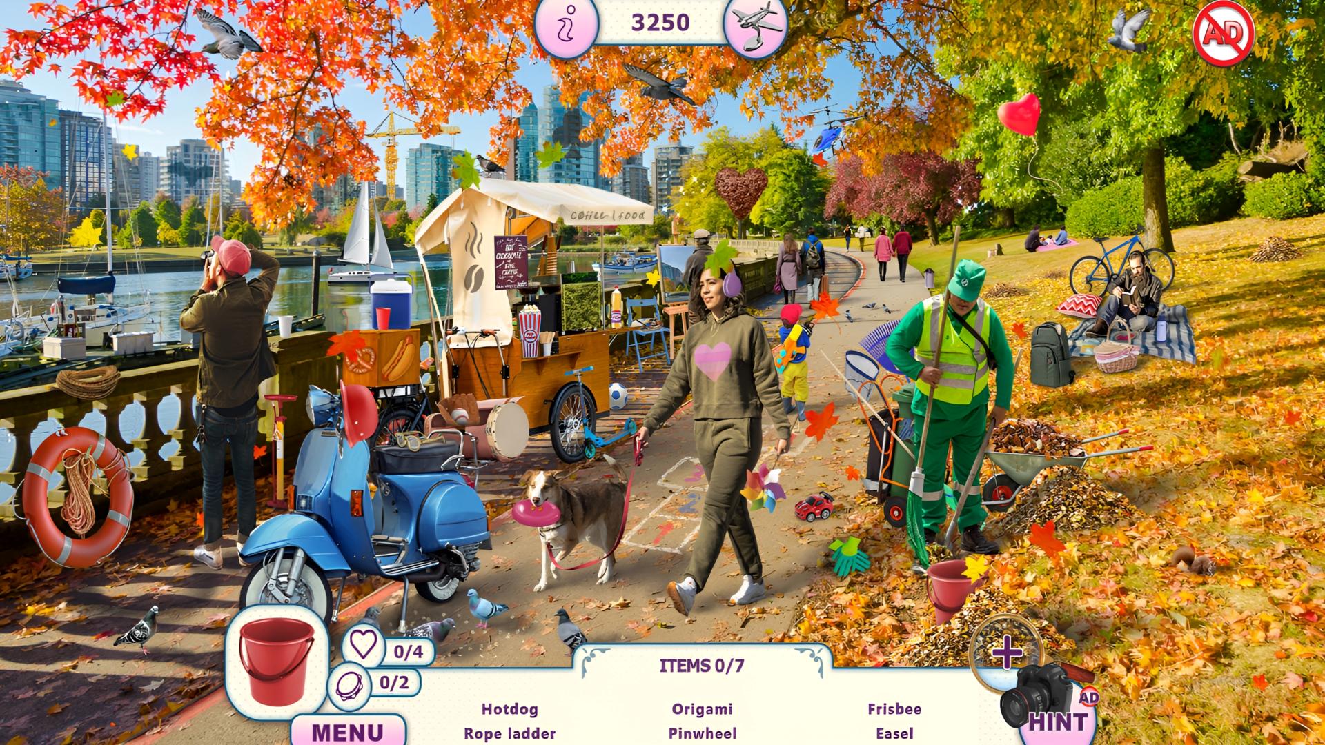 Hidden Objects: Weekend in Canada alpine lake and valley scene