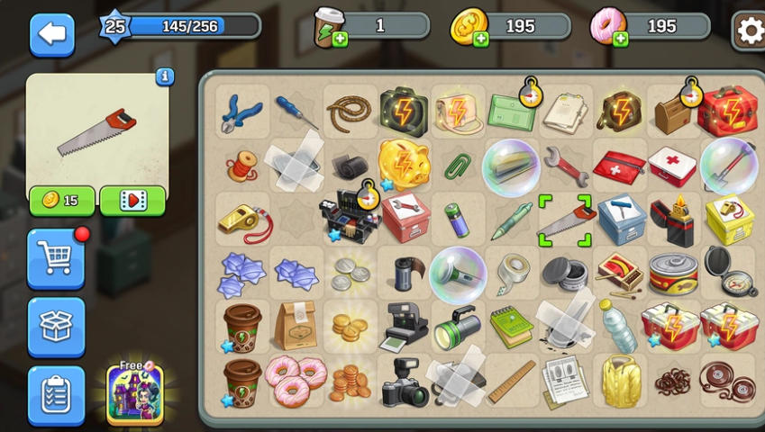 Merge Detective - Forbidden Secret evidence merge board