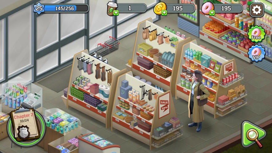 Merge Detective - Forbidden Secret store investigation scene