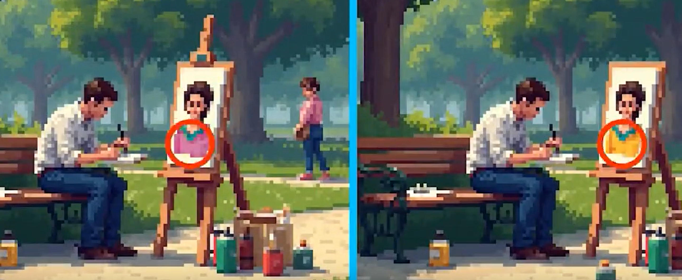 Pixel Differences mobile and desktop controls