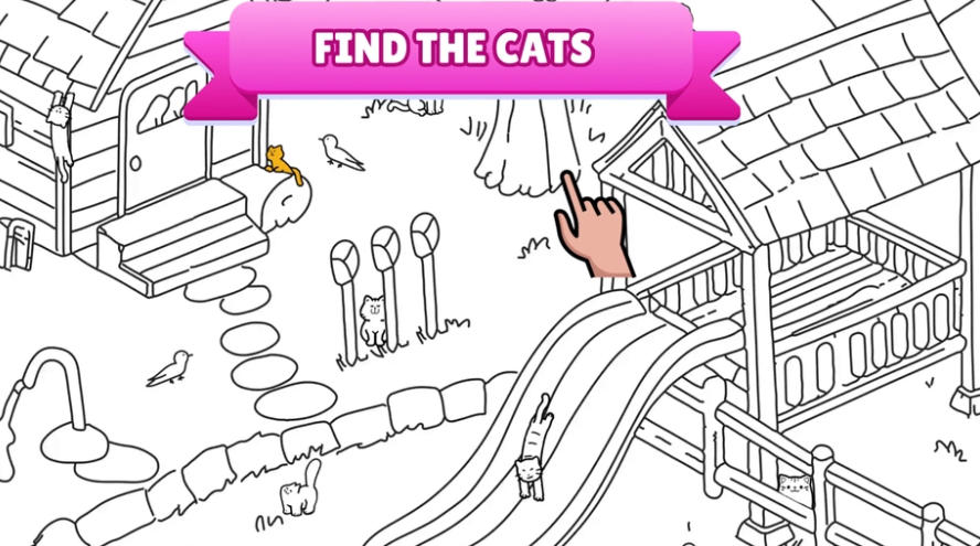 Spot the Cat Hidden Cats playground search scene