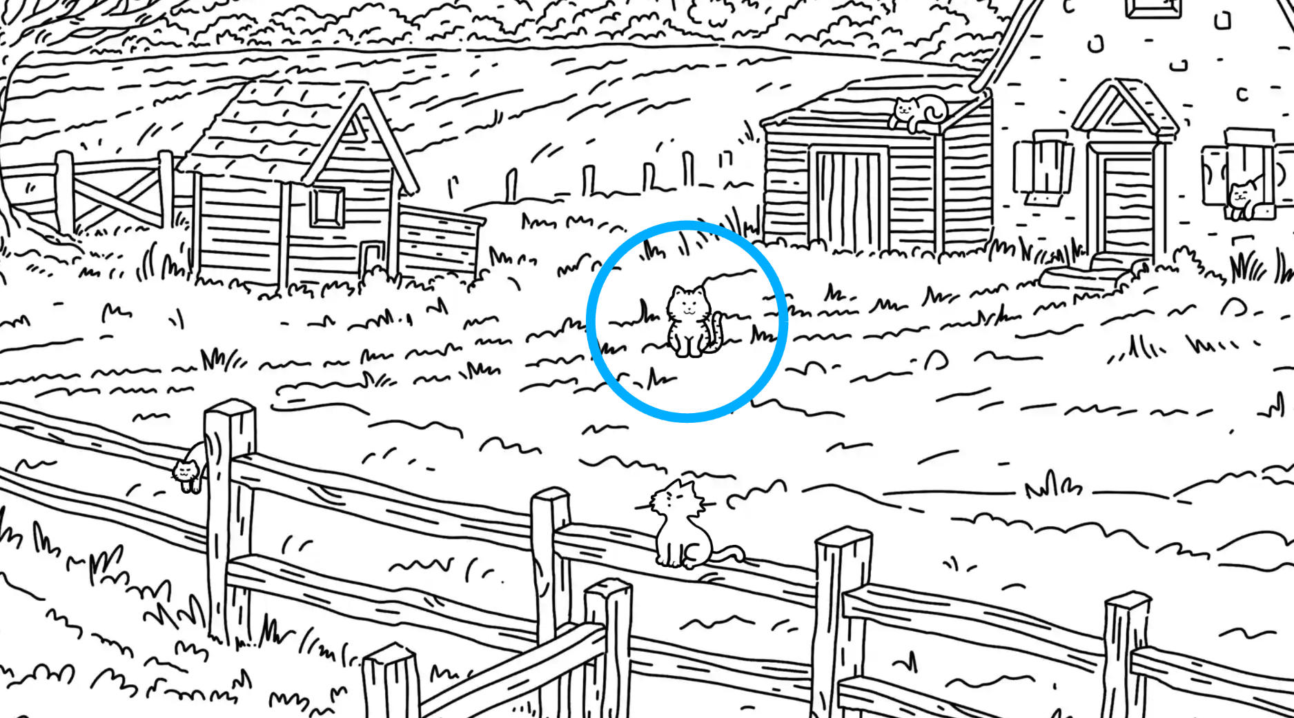 Spot the Cat Hidden Cats farmyard cat discovery