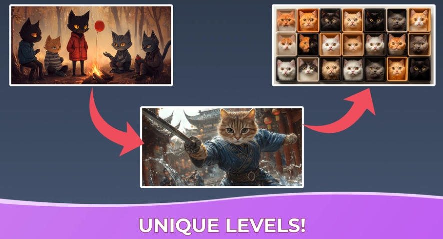 Spot the Difference: Cozy Cats unique cat worlds