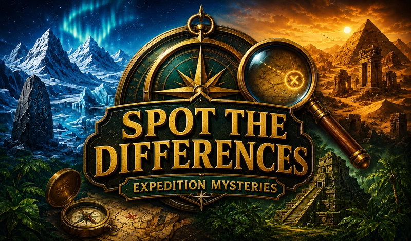 Spot the Differences: Expedition Mysteries hidden object poster