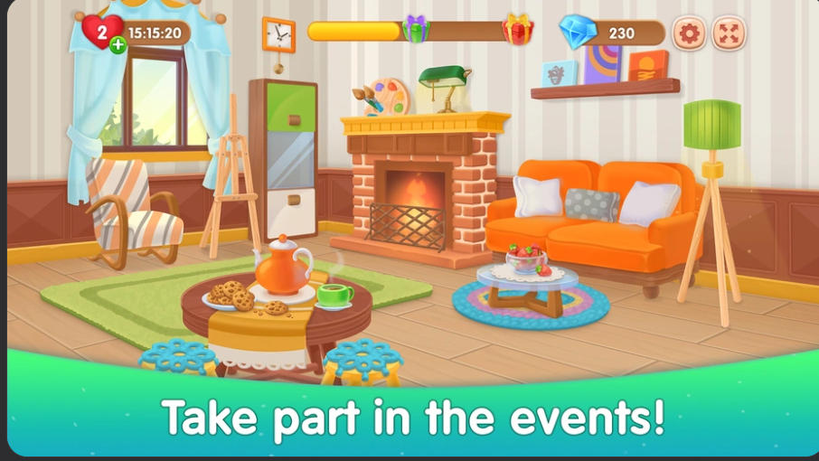 Worldtrip Find the differences cozy room event scene